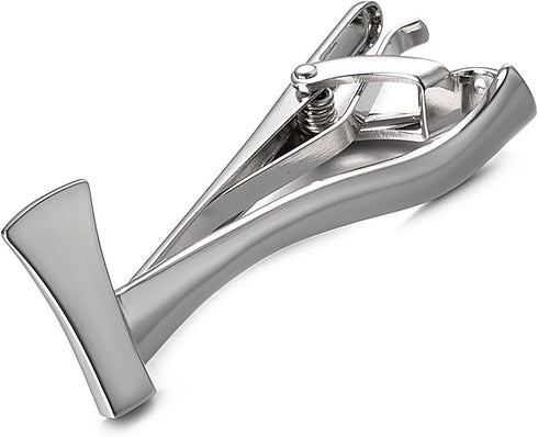 Yoursfs Electrician Tie Bar For Men 316L Stainless Steel Silver Nail Novelty Construction Tie Clips Jewelry...