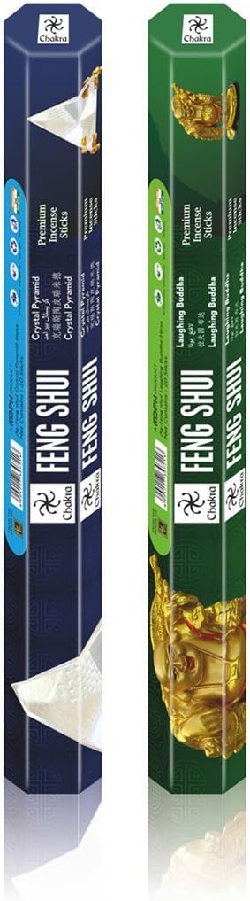 Fengshui Premium Natural Incense Sticks 20 Sticks Per Box for Home or Workplace Alluring Aroma Sticks (Fengshui) Crystal Pyramid, Laughing Buddha,...