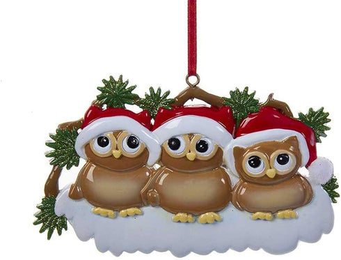 Kurt Adler Owl Family of 3 Ornament...