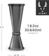 Viski Japanese Style Double Jigger for Cocktails, Bar Kit Essential, 1oz and 2oz with Interior Measurements, Stainless Steel with Gunmetal Finish,...