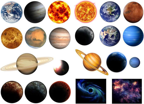 Seasonstorm Galaxy Universe Planet Decoration Album Agenda Planner Stickers Scrapbooking Diary Sticky Paper Flakes (PK542)...
