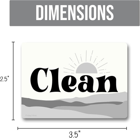 Boho Decor Dishwasher Magnet Clean Dirty Sign, Strong Clean Dirty Magnet for Dishwasher, Universal Dirty Clean Dishwasher Magnet Indicator for Kit...