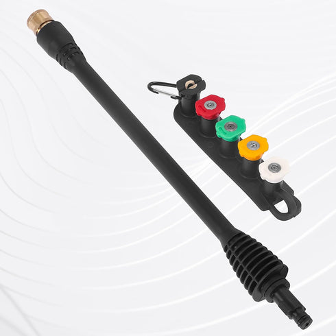 Pressure Washer Wand Replacement with 5 Spray Nozzles and 1 Tips Holder, Compatible with Some Ryobi, Portland, Husky Electric Pressure Washers Bla...