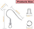 Hypoallergenic Earring Hooks,300 PCS Earring Making Kit, Silver Earring Hooks for Jewelry Making(100 Earring Fish Hooks,100 Earring Backs Rubber,1...