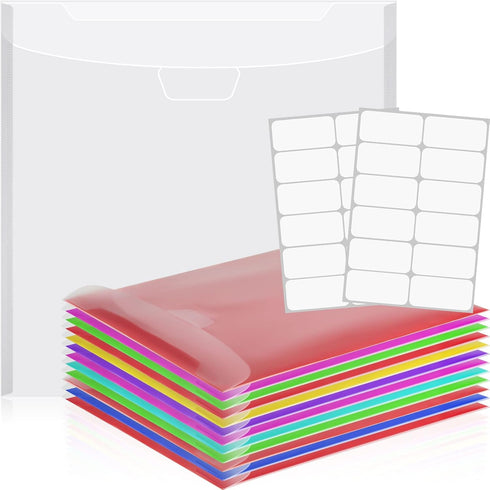 Henoyso 12 Pcs 12 x 12 Paper Storage Organizer Scrapbook Paper Holder Clear Loading Files Plastic Paper Holder with 2 Sheets Clear PVC Customizabl...