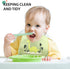 Zhanmai 3 Pack Silicone Bibs for Babies with Spoon Fork Silicone Feeding Bibs for Toddlers Boys Kids Girls (Vivid Style)...
