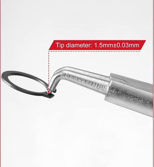 External Circlip Pliers with Bent Jaw 5-Inch Snap Ring Pliers Lock Ring Pliers Retaining Ring Pliers for Ring Remover Retaining and Remove Hoses P...