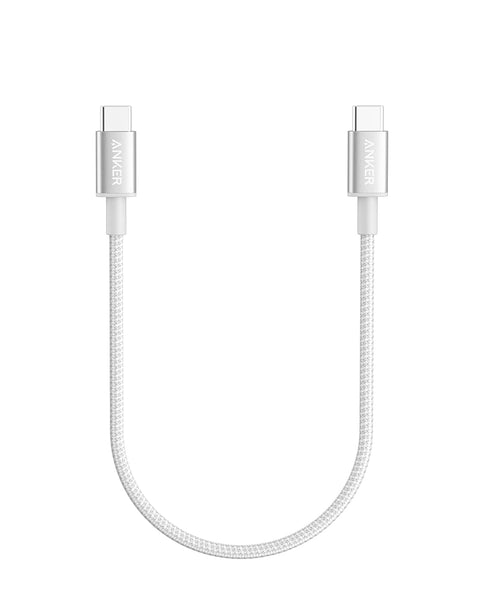 Anker New Nylon USB-C to USB-C Cable (1 ft, 60W), Type C Charging Cable for MacBook Pro 2020, iPad Pro 2020, iPad Air 4, Samsung Galaxy S21, Ninte...