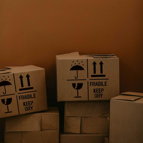 FINGERINSPIRE Keep Dry Fragile Up Text Stencil 11.8x11.8inch Reusable Keep Dry Sign Drawing Stencil DIY Craft Fragile Up Sign Painting Template fo...