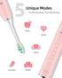 7AM2M Sonic Electric Toothbrush with 6 Brush Heads for Adults and Kids, One Charge for 90 Days, Wireless Fast Charge, 5 Modes with 2 Minutes Built...