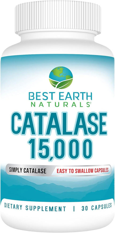Best Earth Naturals Catalase Supplement 15,000 - Hair Supplements for Strong Hair - 30-Day Supply...
