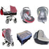 Durable Baby Stroller Mosquito Net (2 Pack) - Perfect Bug Net for Strollers, Bassinets, Cradles, Playards, Pack N Plays and Portable Mini Crib (Bl...
