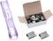 PATIKIL 4.5" x 1" Clam Clip Dispenser, 1 Set Binder Clam with 50 Pcs Clips for Binding Paper, Files, Office Documents, and Food Sealing, Light Pur...