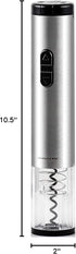 OVENTE Electric Wine Opener with Foil Cutter, Battery Operated and One Click Button, Automatic Bottle Corkscrew Remover for Home Entertaining, Kit...