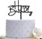 Happy Birthday Cake Topper for Birthday Party Decorations (Black Acrylic)...