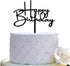 Happy Birthday Cake Topper for Birthday Party Decorations (Black Acrylic)...