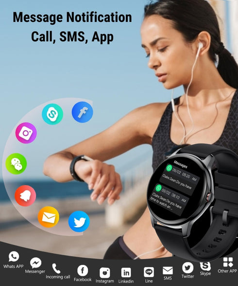 Holiday Smart Watches for Men Women with Answer Make Calls, 1.32" Digital Fitness Watch with Heart Rate Monitor Sleep Step Counter Tracker, IP68 W...