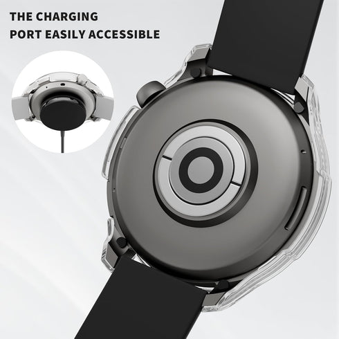 for Amazfit Balance Smartwatch Screen Protector Case, 2-Pack Hard PC Bumper Built-in Tempered Glass Film Face Cover Replacement Accessories for Am...