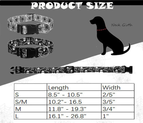 Medium Dog Collar Halloween Pack of 2, Breakaway Dog Collar for Holiday...