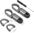 Car Key Fob Keychains Leather Holder Key Chain Sturdy Metal with D-Ring for Men and Women 2 Pack, Black, 360 Degree Rotatable, with Screwdriver...