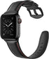 Leather Band Compatible with Apple Watch 10 46mm Ultra2 49mm 45mm 44mm 42mm Mens Women Vintage Leather Strap XL Dressy Black Bands for iWatch Ultr...