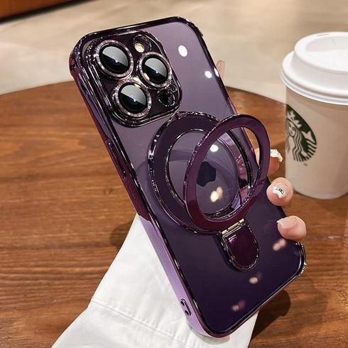 Magnetic Ring Case for iPhone 14 Pro Max Case Kickstand Compatible with MagSafe Built-in Camera Lens Protector Shockproof Phone Case for iPhone 14...