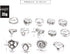 Edary Vintage Ring Set Carved Knuckle Rings Crystal Gemstone Stackable Rings Finger Mid Ring Set for Women...