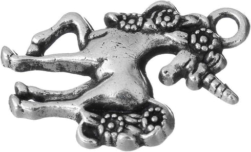 50pcs Antique Silver Plated Horse Charms Pendants for DIY Bracelets Necklace, Jewelry Findings Making Accessaries(Z77)...