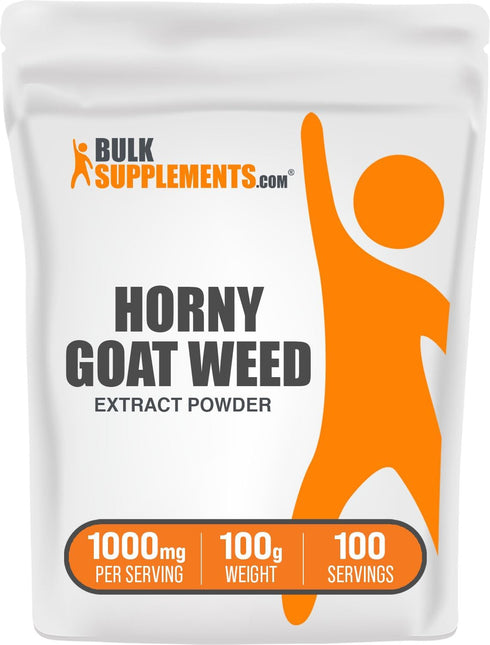 BulkSupplements.com Horny Goat Weed Extract - Epimedium Extract, Horny Goat Weed Herbal Supplements, Horny Goat Weed Powder- Gluten Free, 1000mg p...