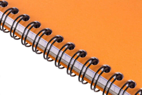 Rhodia Reverse Book & Dot Book - Dot Grid 80 sheets - 8 1/4 x 8 1/4 - Orange Cover...