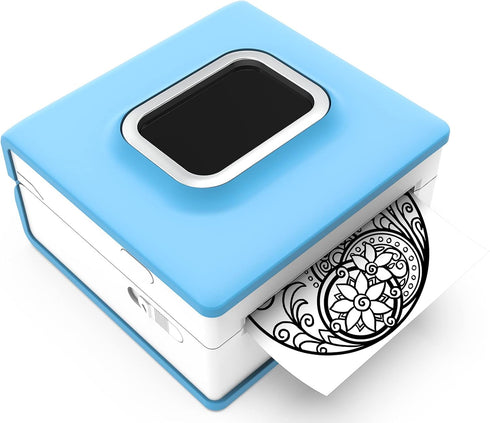 Portable Mini Sticker Printer, M02D Portable Wireless Printer with 1 Roll Paper, Compatible with iOS Android, Pocket Printer for Small Business, B...