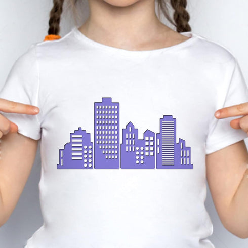 FINGERINSPIRE Cityscape Stencils Template 11.8x11.8inch Plastic City Building Morse Code Drawing Painting Stencils Square Reusable Stencils for Pa...