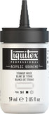 Liquitex Professional Acrylic Gouache, 2-oz (59ml) Bottle, Titanium White...