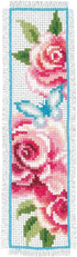 Vervaco Cross Stitch Bookmark Kit Flowers and Butterflies (Set of 2) 2.4" x 8"...