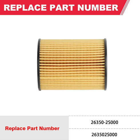 26350-2S000 Oil Filter Fits for 2020-2023 Hyundai Tucson Sonata Santa Kia Sorento K5 2.5L Engine Replaces# 263502S000 (2 Pcs)...