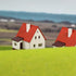 One Set N Scale 1:160 Model Village House Assembled Model Architectural Building Layout JZN03R...