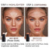 evpct 2Pcs Cream Contour Foundation Stick for Neutral Skin Highlighter & Bronzer Pen Face Brightens & Shades Pencil Highlighting Shade Longwear Ma...
