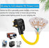 30 Amp to 20 Amp 110 V RV Plug Extension Adapter Cord, NEMA TT-30P Male to 3X 5-15R/ 5-20R T-Blade Household Outlet, with LED Power Indicator, 1FT...