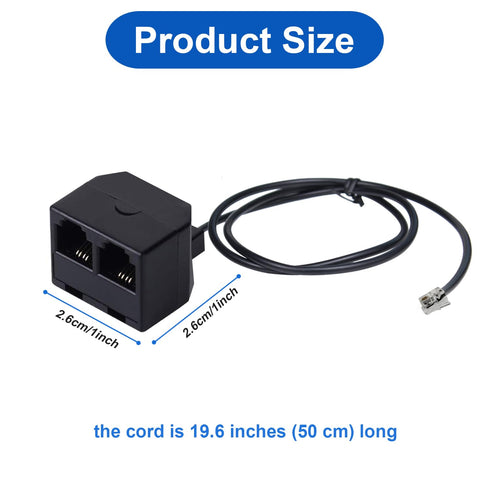 Telephone Training Adapter Y Splitter for RJ9 Headset or Handset Phone Splitter Compatible with Cisco, Yealink, Avaya, Plantronics, Polycom, Shore...