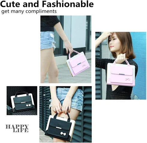 Cute Case for iPad 6th / 5th Generation 9.7 Inch 2018/2017 - iPad Air 2 / 1st - iPad Pro 9.7 2016, Smart Slim Handbag Leather Cover with Stand Poc...