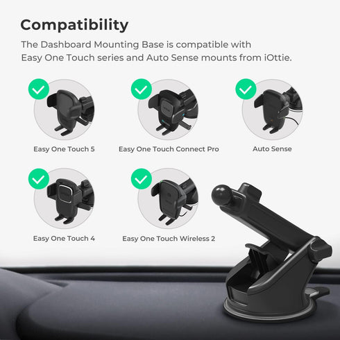 iOttie Universal Dashboard and Windshield Mounting Base for Easy One Touch Series and Auto Sense Mounts...