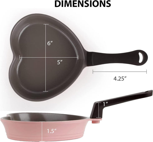 Neoflam 5.5'' Ceramic Nonstick Little Shaped, Frying Griddle Pan, Shaper Mini Pancake Waffle Maker with Heat Resistant Handle for Breakfast Scramb...