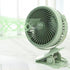 Rechargeable Clip Fan with LED Lights, Portable Powerful Clip Multifunctional Fan, Three Speed Mode, Adjustable Angle Fan,Fan with Warm Light, Amb...