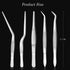 5pc Cooking Tweezers Precision Kitchen Plating Tweezer Stainless Steel Curved Tongs for Baking Decorating Beauty...