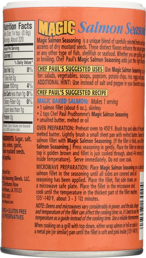 Chef Paul Prudhomme's Magic Salmon Seasoning 7 oz 3 Pack...