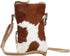 Myra Bag White & Brown Cowhide Crossbody Bag S-1173...