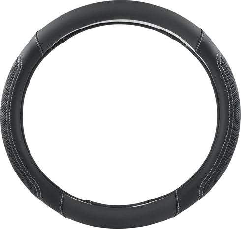 GIANT PANDA Car Steering Wheel Cover for Ford - F150 F250 F350 Expedition, (15.5-16 inches - Black+Gray Line)...