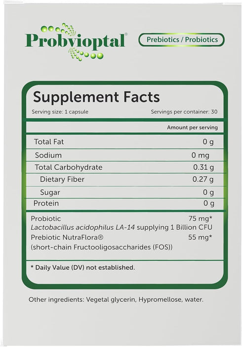 Probvioptal Probiotics &Prebiotics 30 Capsules....