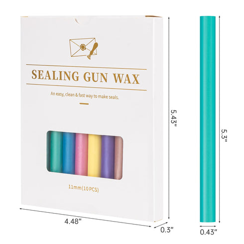 10PCS Wax Seal, Glue Gun Wax Seal Sticks for Stamp Letter Envelope Wedding Invitation...