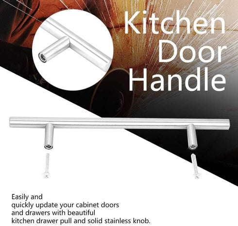 Cabinet Pulls, 201 Hollow Stainless Steel Modern Kitchen Door T Bar Cabinet Handle Pull Knob for Cupboards Closet Drawer Furniture Dresser Cabinet...